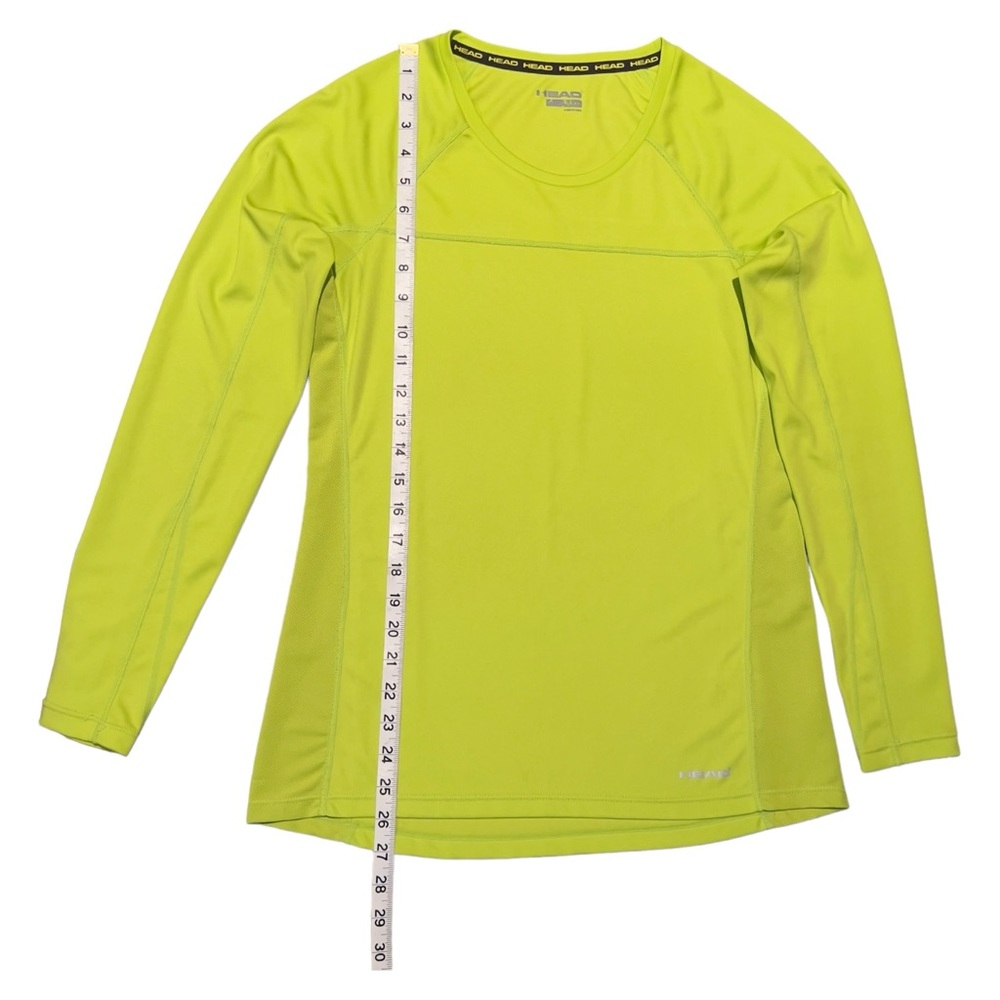 HEAD Women's Long Sleeve Athletic Shirt Size Medium Green Running Workout Shirt - Picture 5 of 11
